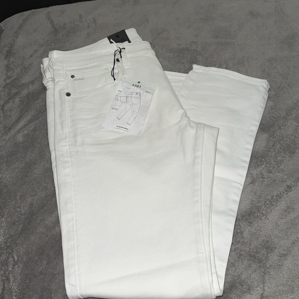 G-Star Men's White Jeans slim fit size (36/32) - Picture 10 of 10